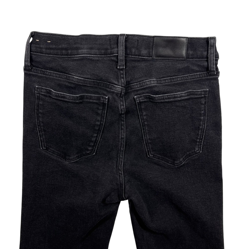 Madewell Cali Demi-Boot Jeans Womens 29 Black High Rise Cropped Flare Denim - Picture 6 of 14
